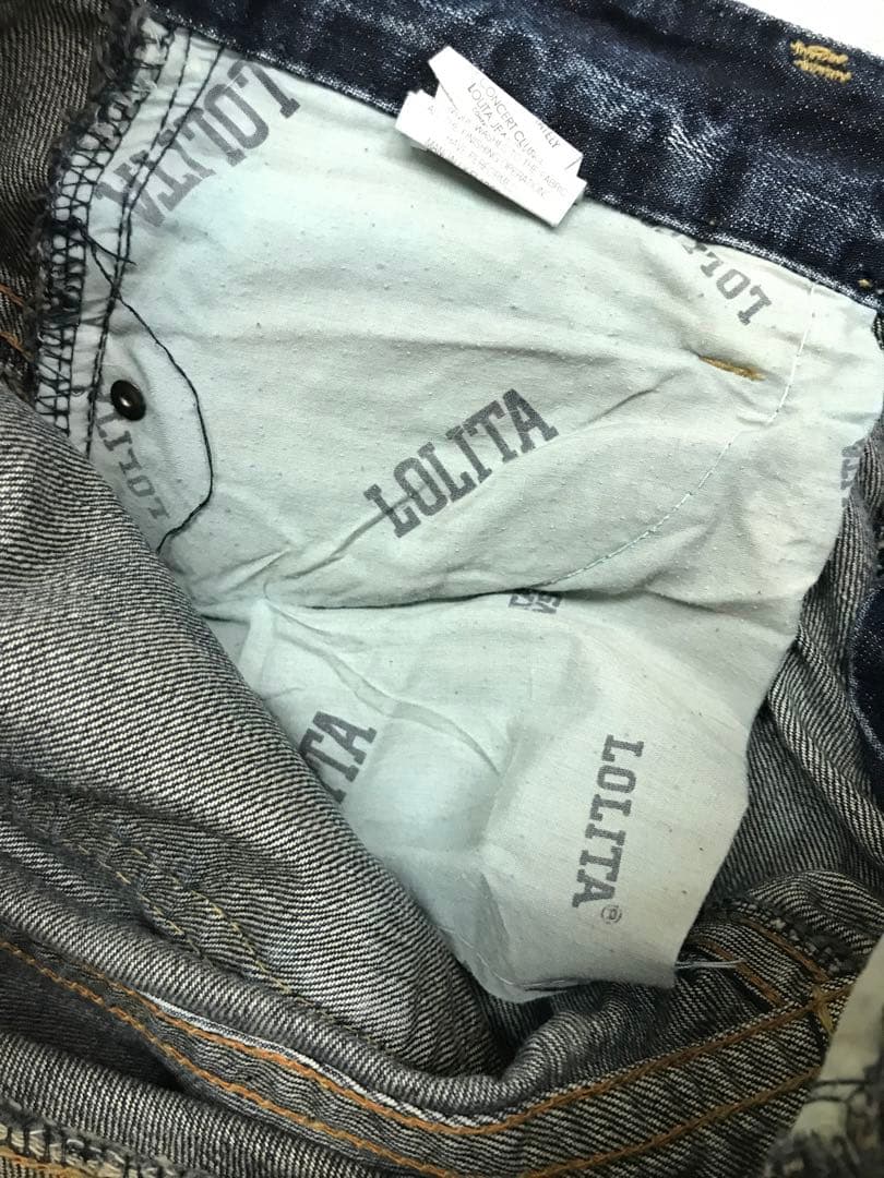 希少デザイン LOLITA JEANS サーカス ボアワッペン デニムパンツ