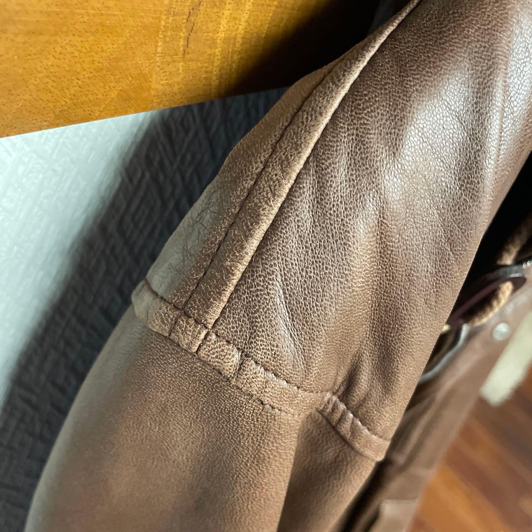 Polo by Ralph Lauren フード付きレザージャケット M