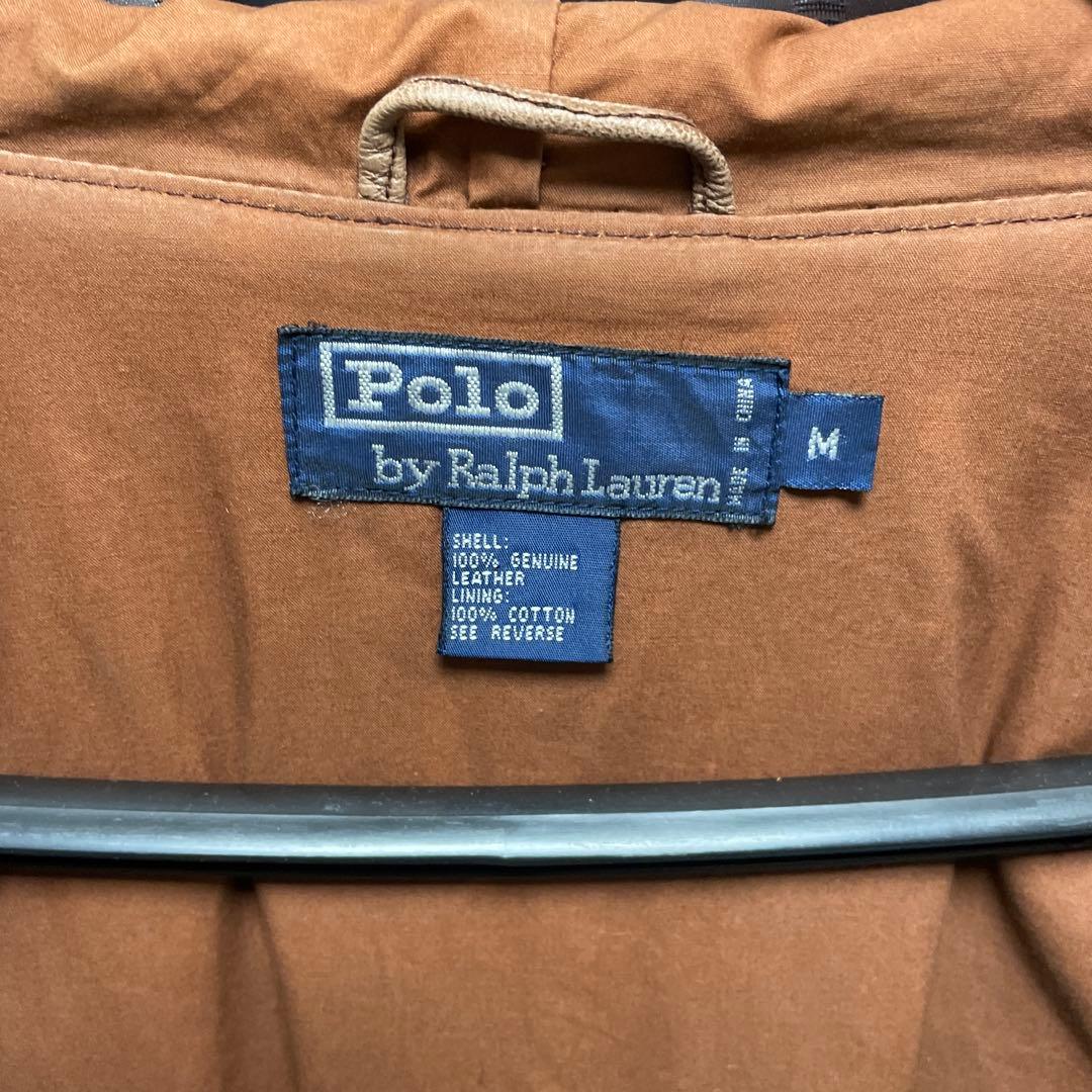 Polo by Ralph Lauren フード付きレザージャケット M