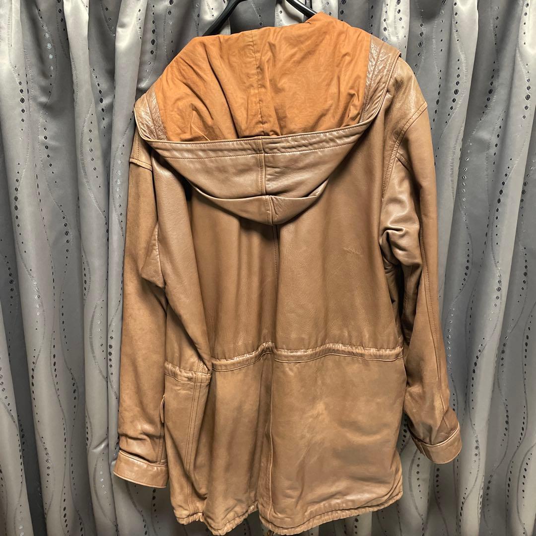 Polo by Ralph Lauren フード付きレザージャケット M