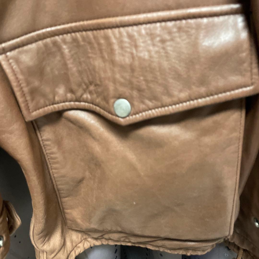 Polo by Ralph Lauren フード付きレザージャケット M