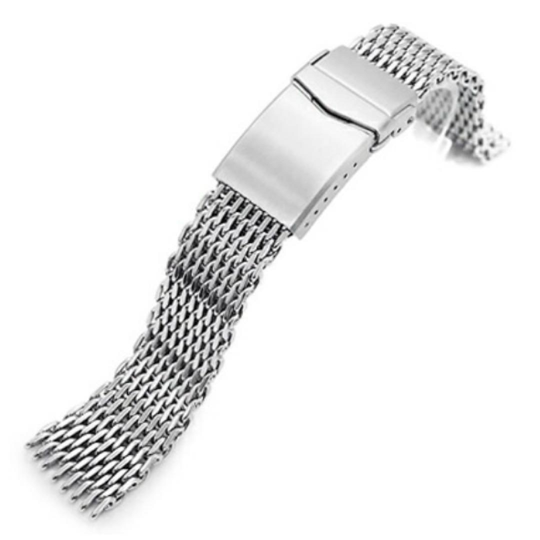 【廃盤】タイコノート 20mm MiLTAT シャークメッシュバンド　ポリッシュ