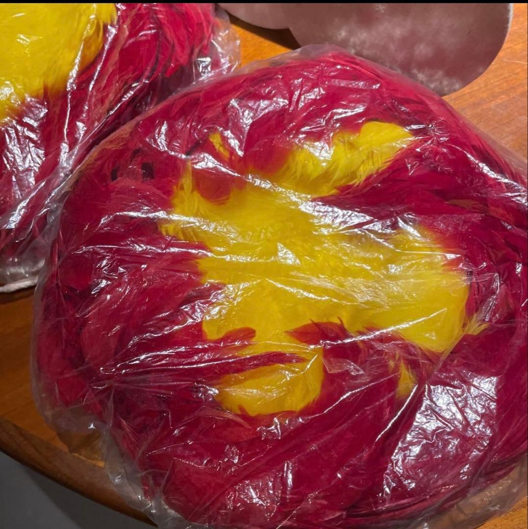 着脱式フラダンス用 タヒチ　赤と黄色ウリウリ　　分離