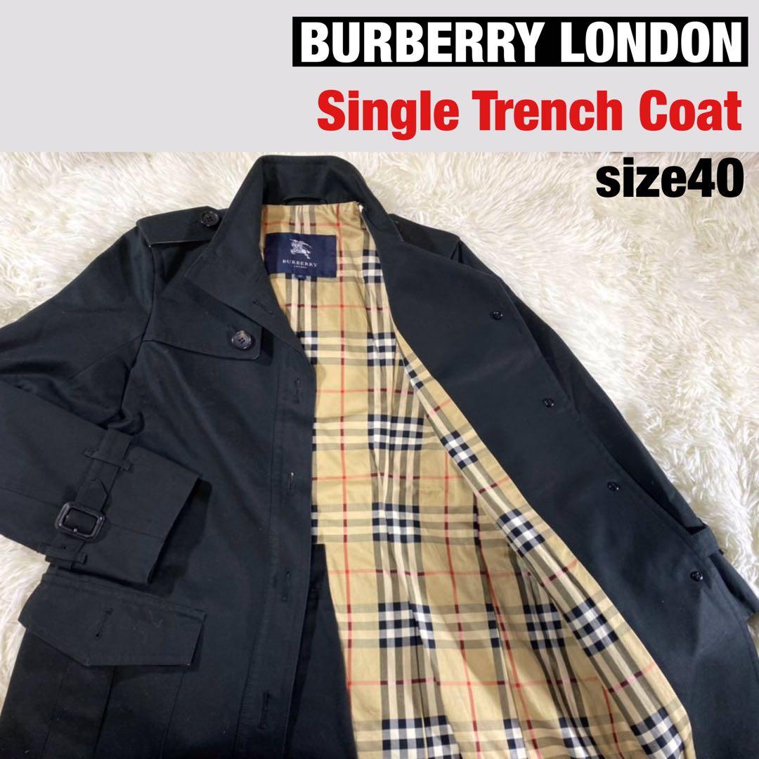 BURBERRY LONDONノバチェック トレンチコート 黒 size40