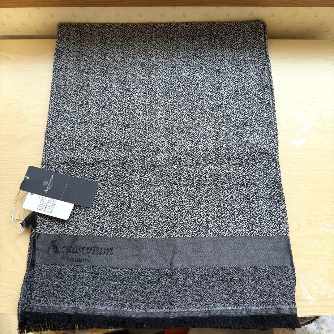 ★新品タグ付き★アクアスキュータム　メンズ　マフラー　ウール　シルク　イタリア製