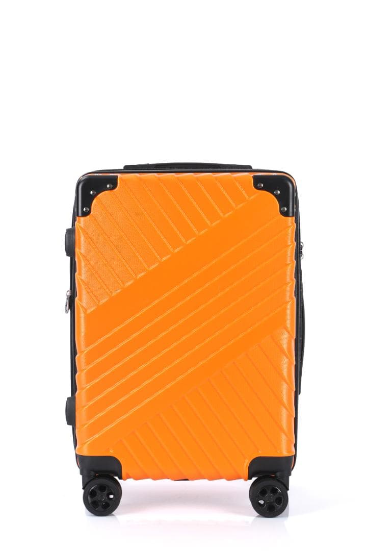 軽量Lサイズ　静音8輪　キャリーバッグ　スーツケース　キャリーケース　オレンジ