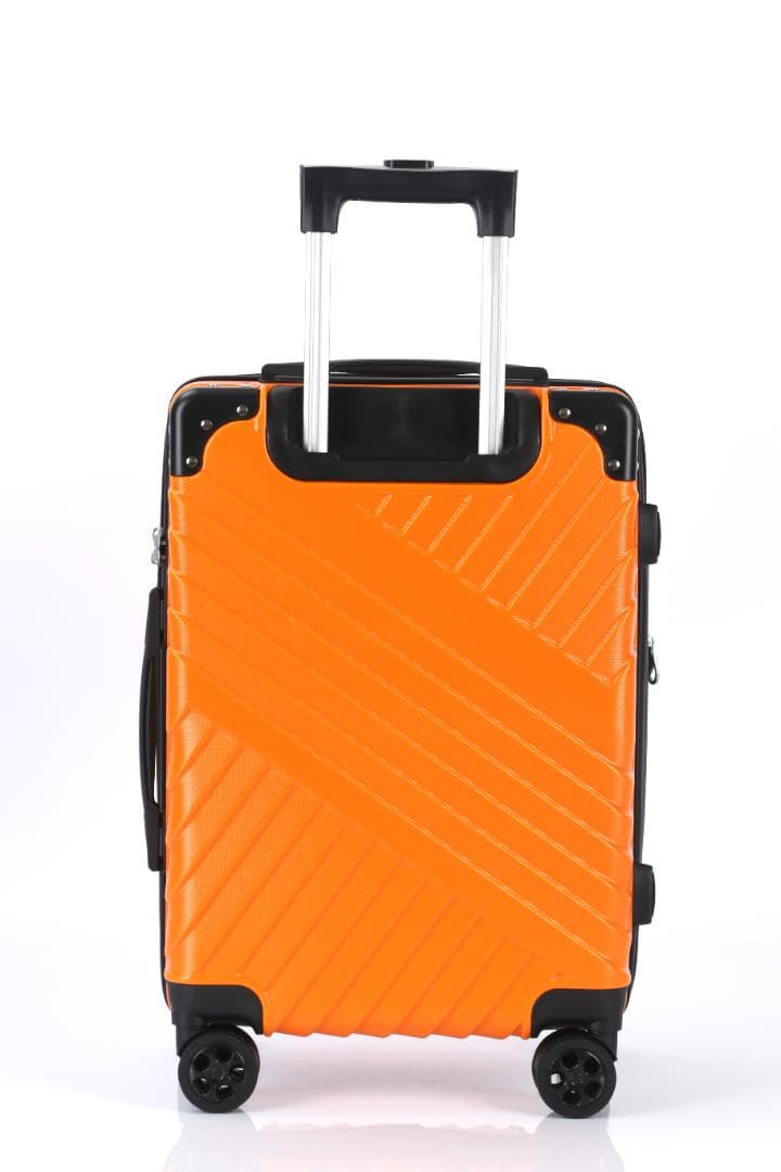 軽量Lサイズ　静音8輪　キャリーバッグ　スーツケース　キャリーケース　オレンジ
