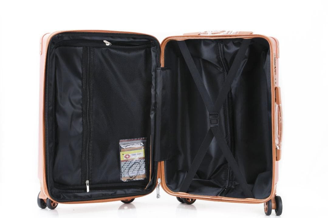 軽量Lサイズ　静音8輪　キャリーバッグ　スーツケース　キャリーケース　オレンジ