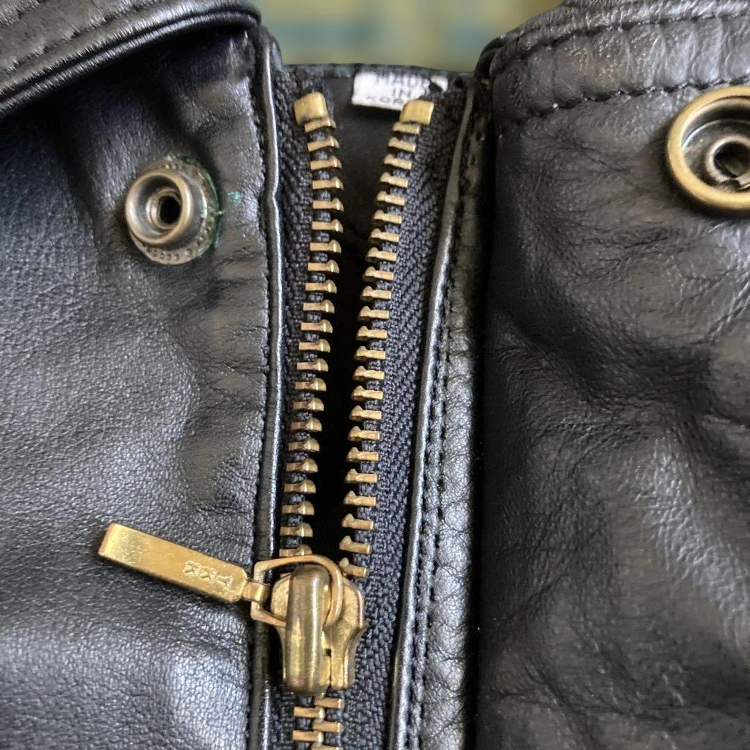 VINTAGE ヴィンテージ 牛革 ショート ボンバー レザージャケット 短丈