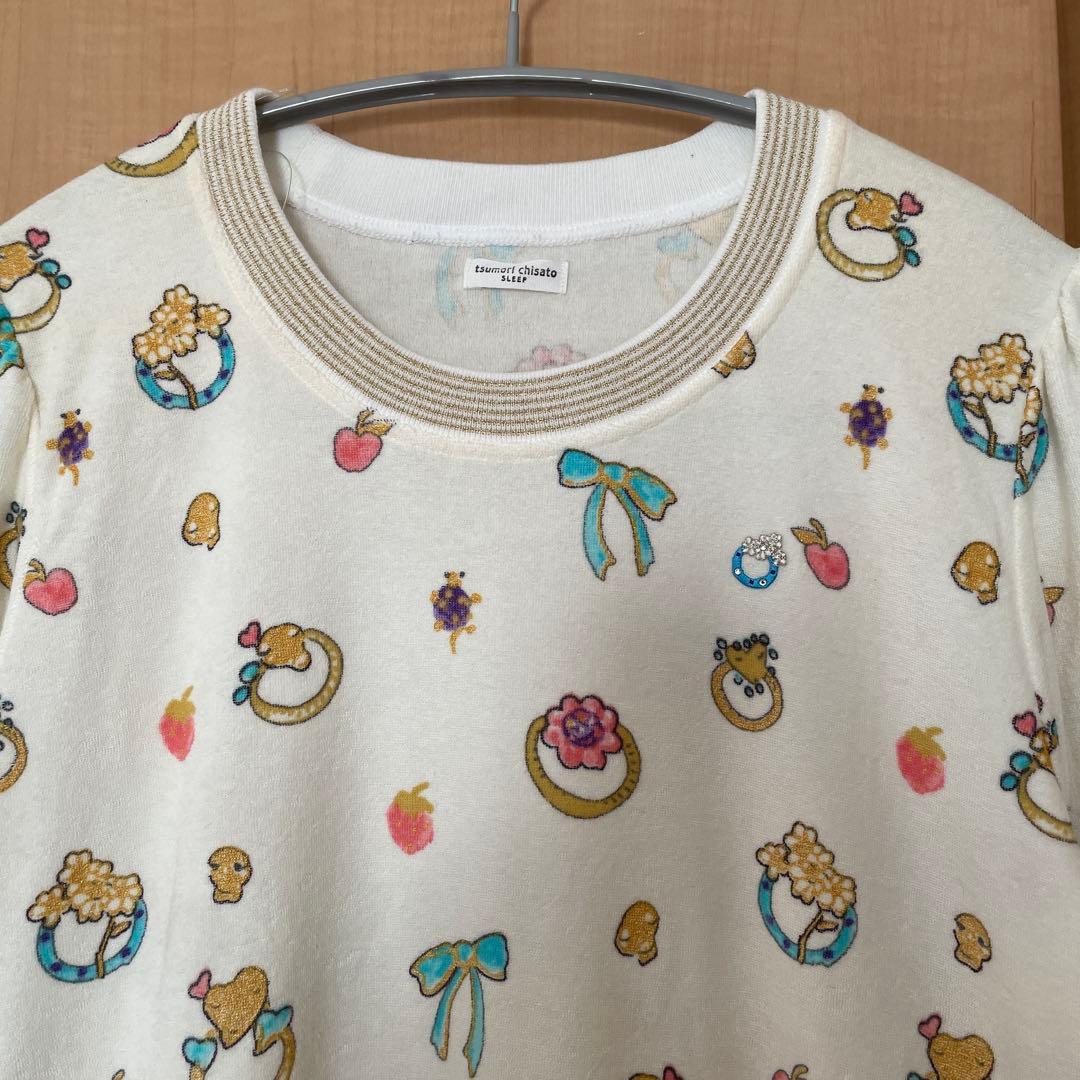 お値下げ　新品タグ付き　ツモリチサト　2ウエイフルーツプリントルームウェア　L