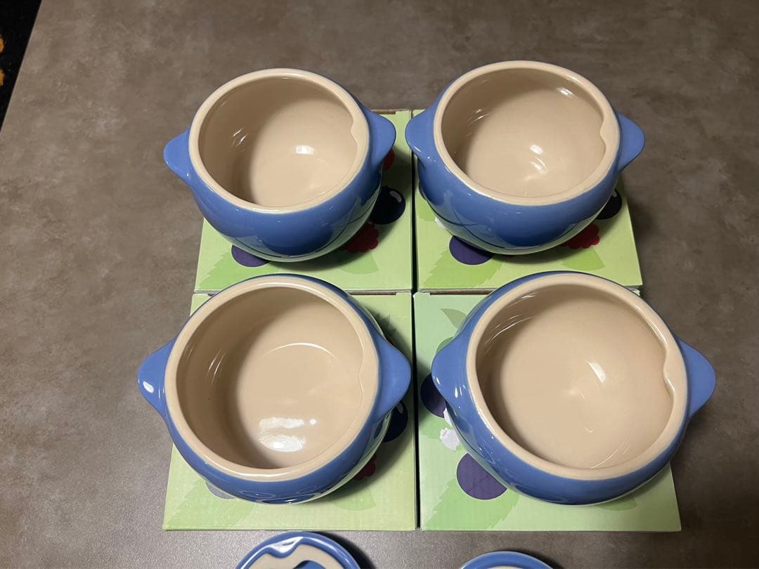 完売品4個セット　レア　新品　ル・クルーゼ　ミニ・ブルーベリー小物入れ