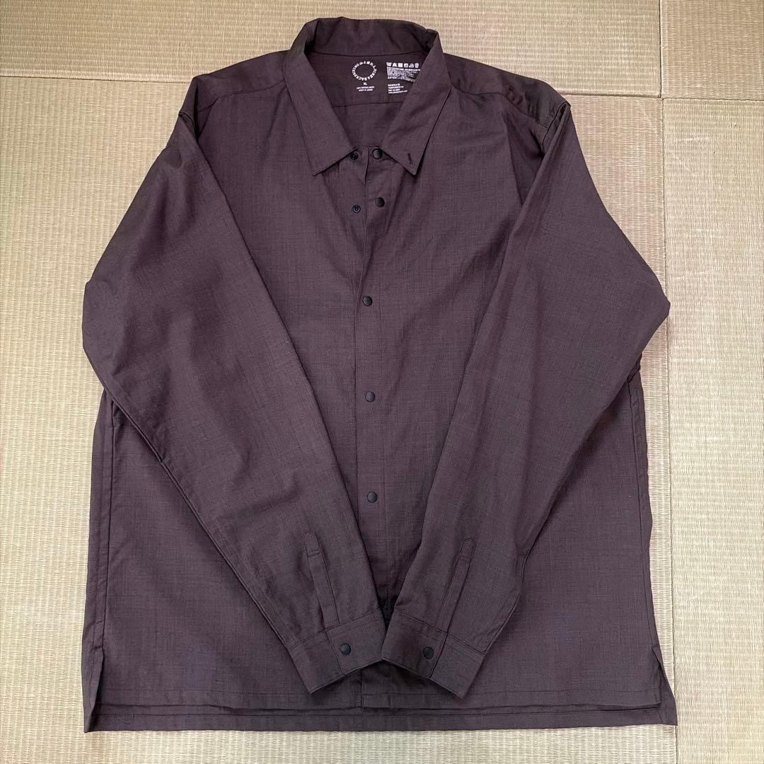 山と道　メリノシャツ　ダークブラウン XL