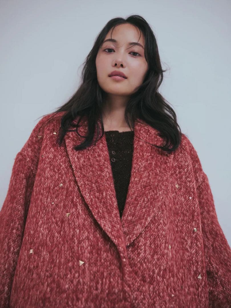 ジャケット・アウター Andequal(shaggy studs coat jacket)