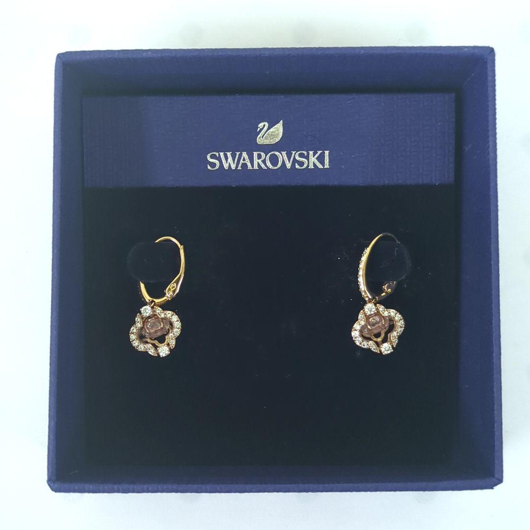 スワロフスキー ピアス スパークリング ダンス クローバー ピンク 両耳