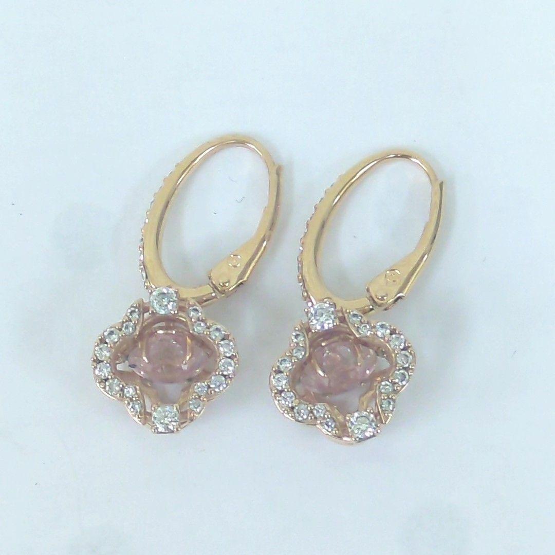 スワロフスキー ピアス スパークリング ダンス クローバー ピンク 両耳