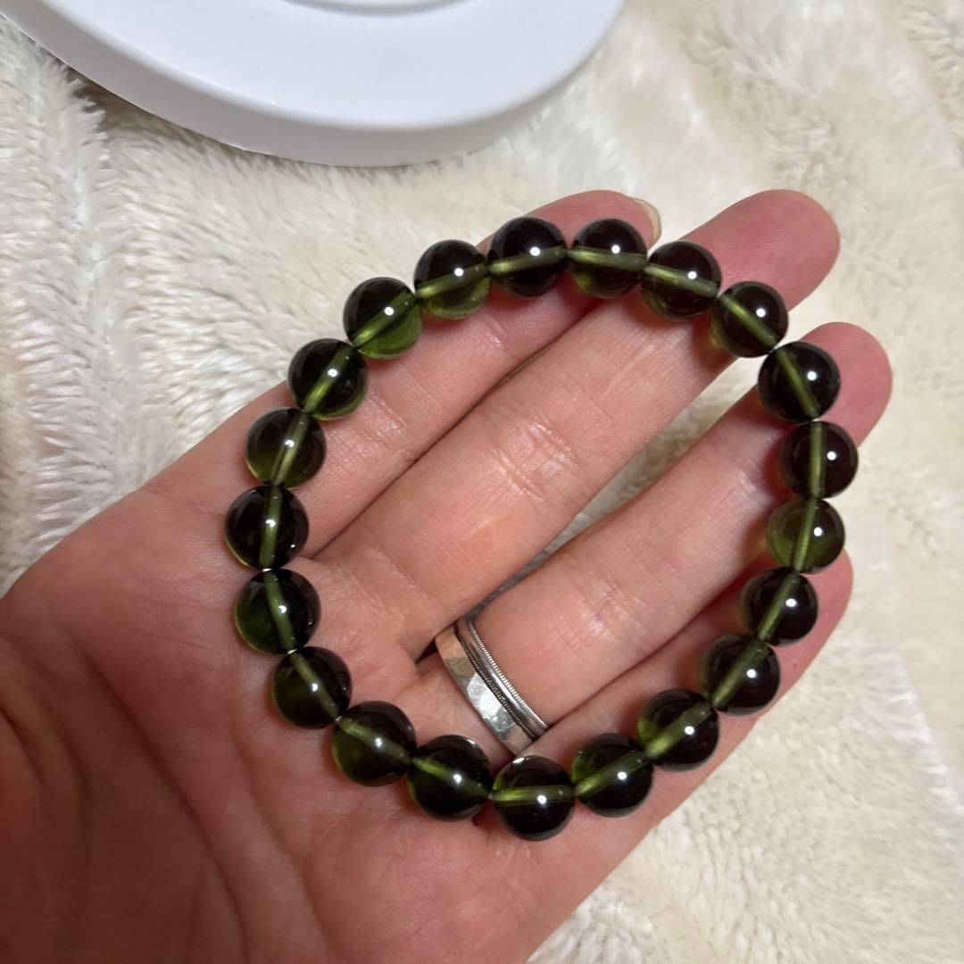 モルダバイト　ブレスレット　鑑別書付