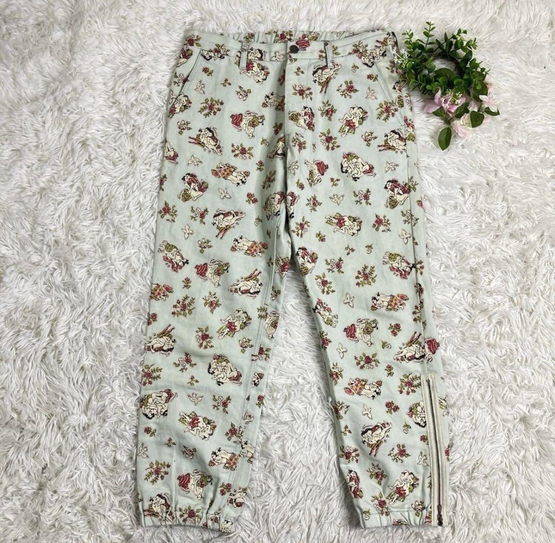 GUCCI2019AWファッションショー限定品　花柄プリントパンツ 32