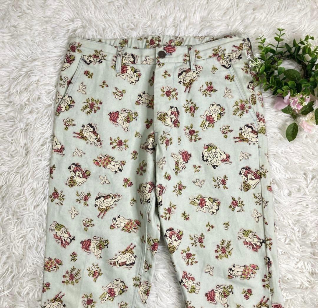 GUCCI2019AWファッションショー限定品　花柄プリントパンツ 32