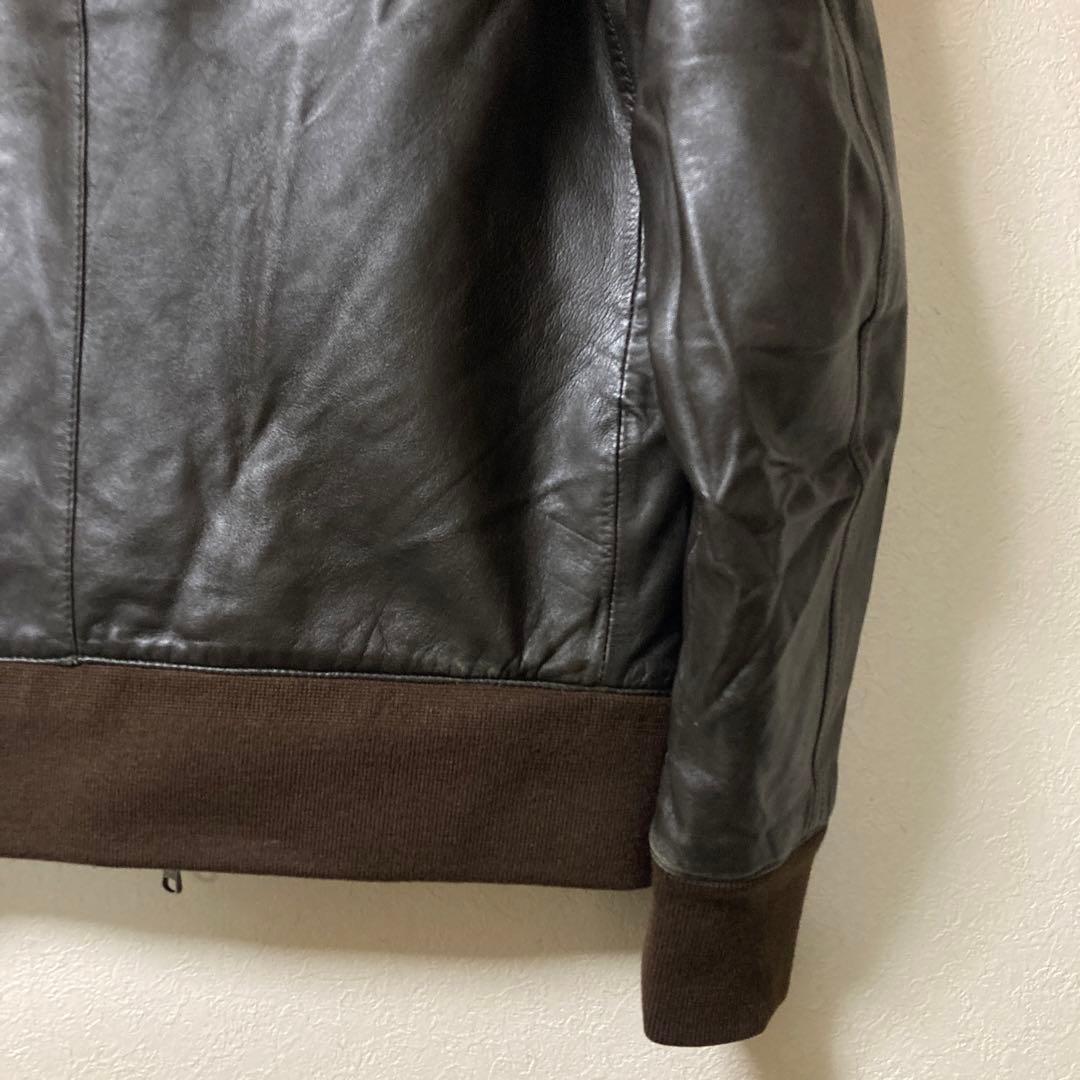 エディフィス　レザージャケット　ラムレザー　シープスキン　38 M ブラウン