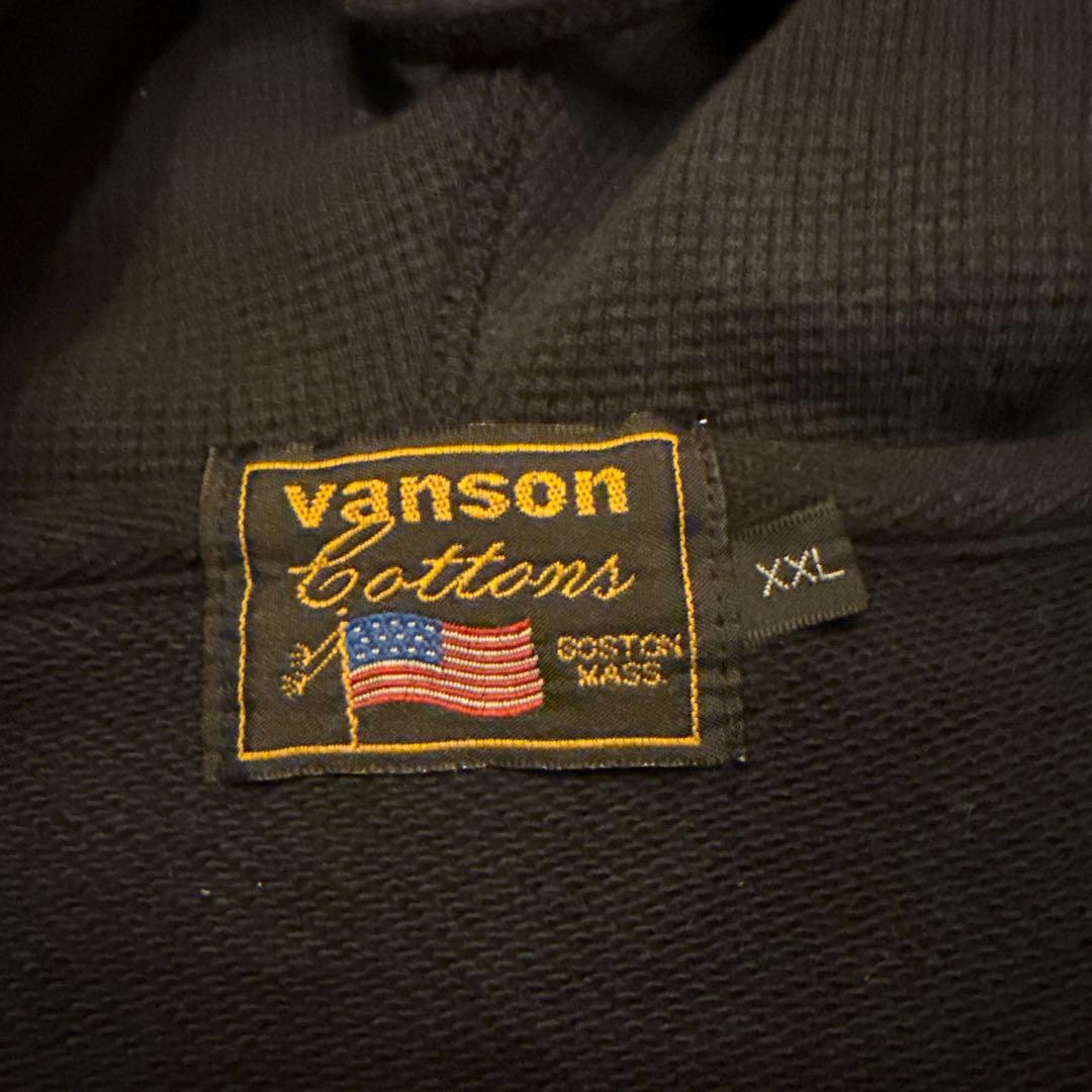 vanson スケルトンプリントパーカー XXL