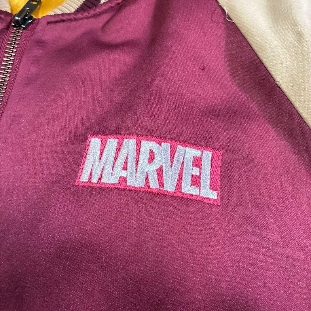【希少】MARVEL アイアンマン スカジャン 刺繍入り アメコミ風 Lサイズ