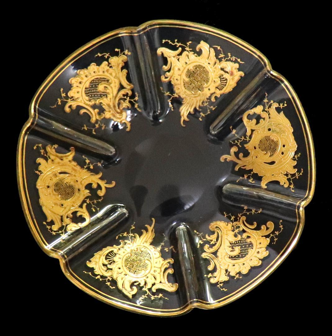 オールド・バカラ 1890年頃 高級 24金彩ロココトレー ルイ15世 小物入れ