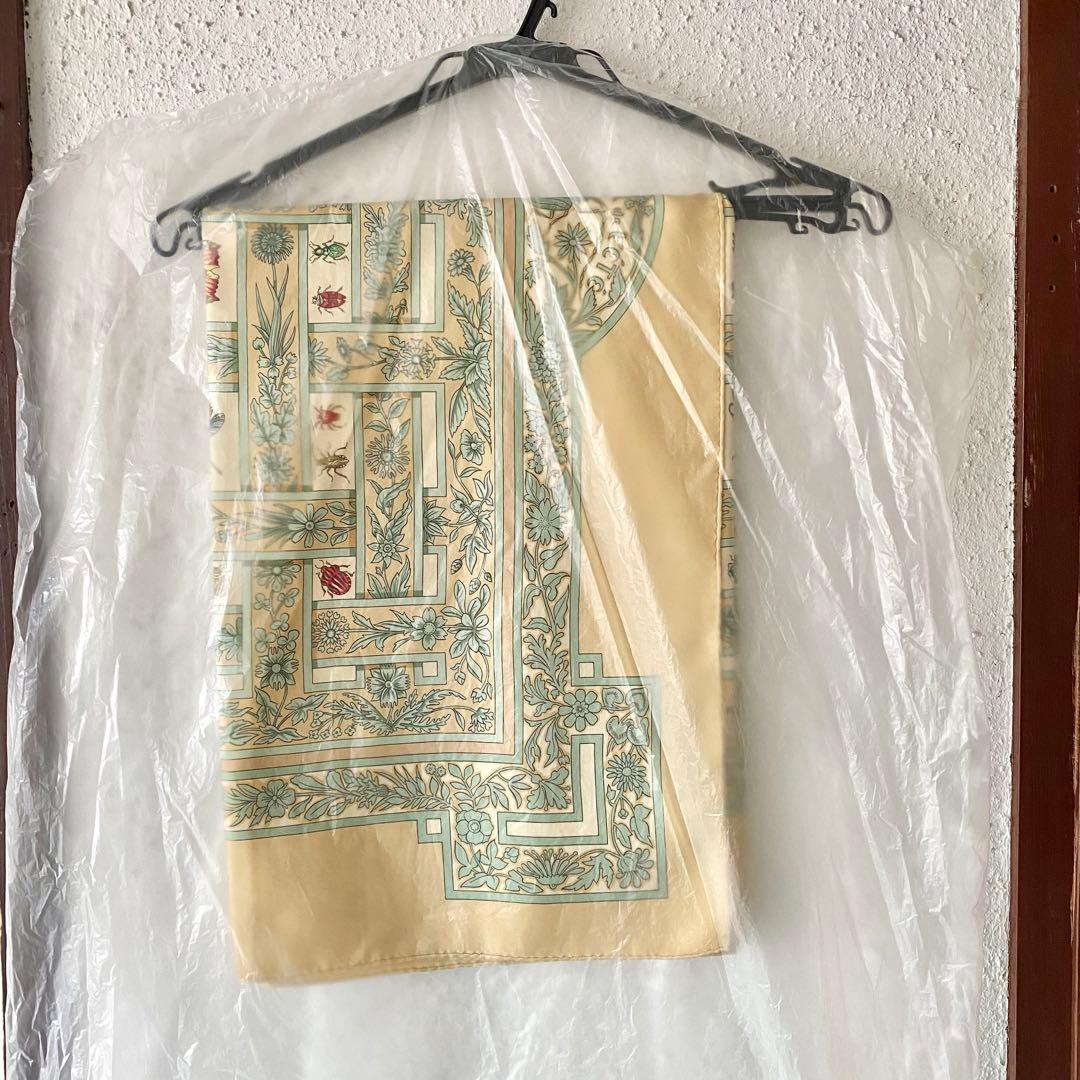 エルメス カレ90 スカーフ シルク100% 1990年代　ベージュ系