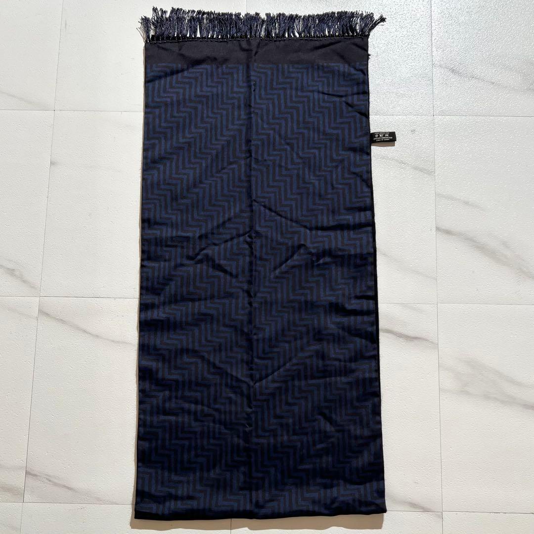 極美品✨ TOM FORD ブラック ネイビー マフラー　トムフォード シルク