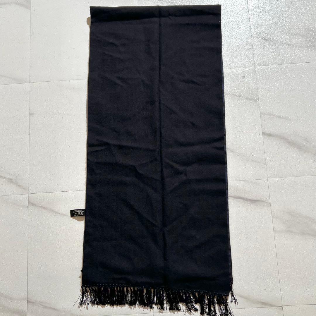 極美品✨ TOM FORD ブラック ネイビー マフラー　トムフォード シルク