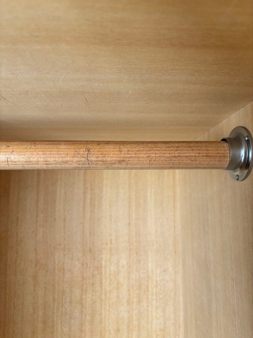 洋服タンス 木製クローゼット ミラー付き