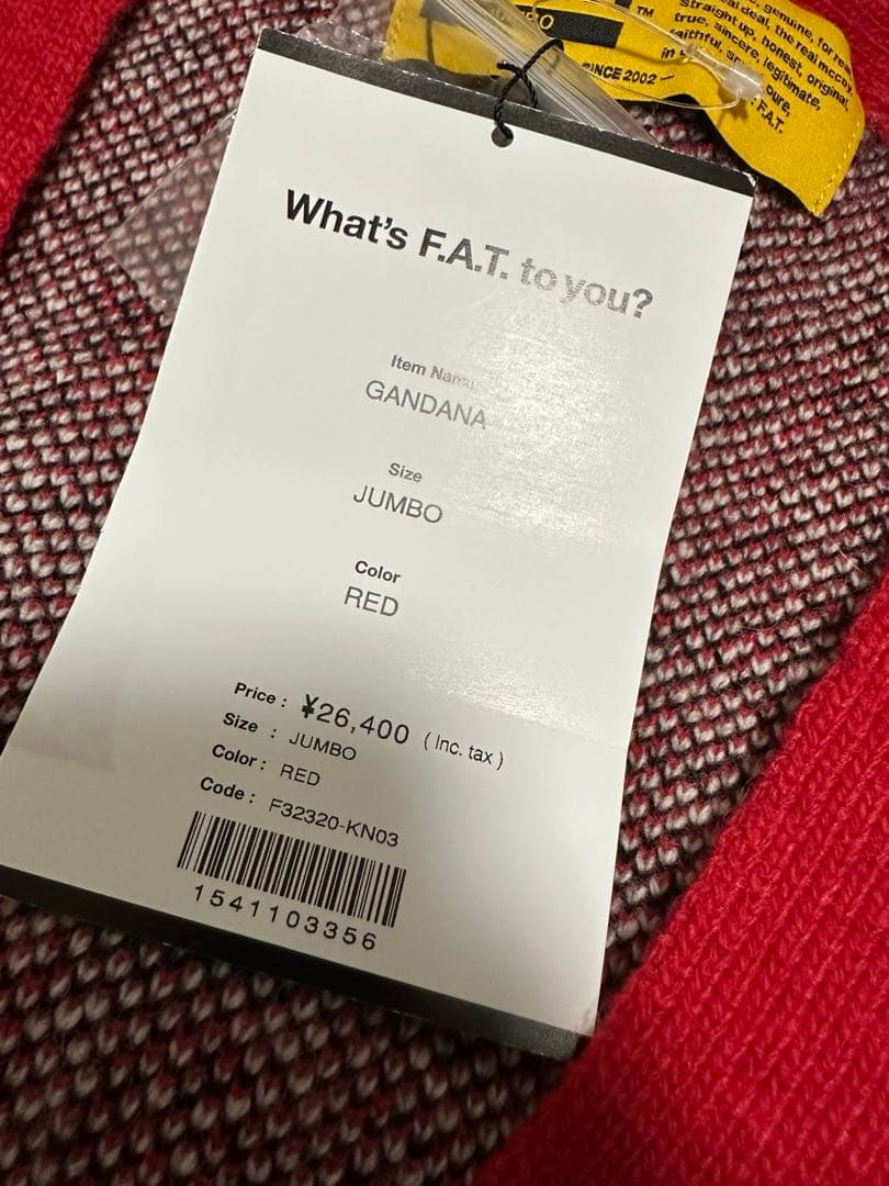 新品F.A.T. バンダナ柄 カーディガン JUMBO サイズ レッド