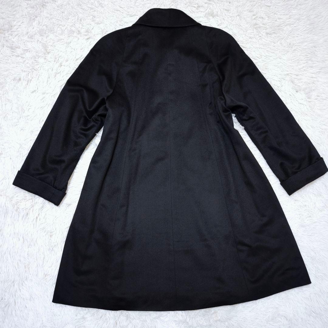 【未使用級】コロンボ COLOMBO ピュアカシミヤ100% ロングコート42黒