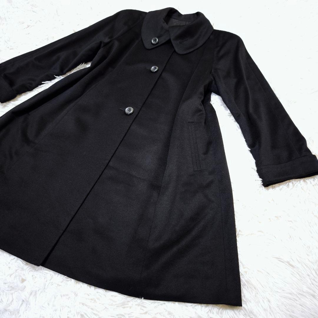 【未使用級】コロンボ COLOMBO ピュアカシミヤ100% ロングコート42黒