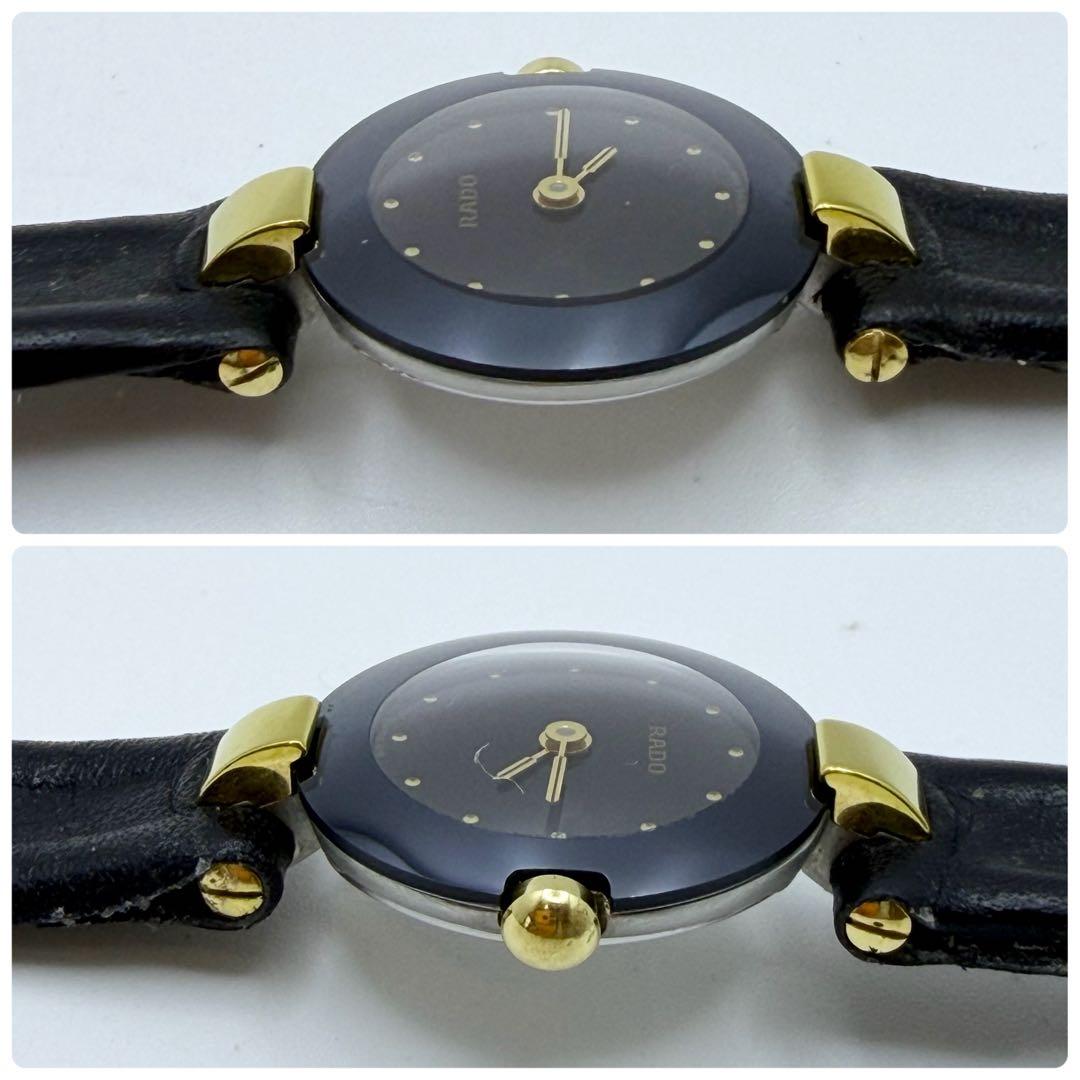 【稼働 新品電池】 RADO ラウンド クオーツ レディース 腕時計