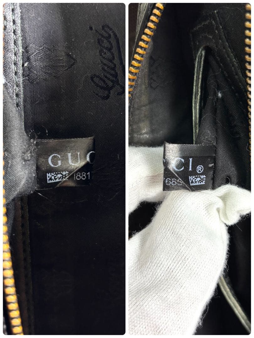 GUCCI グッチ　GGインプリメ　ウエストバッグ　ボディバッグ　ブラック