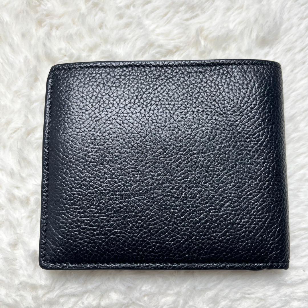 一撃BALENCIAGA 折り財布　レザー　ブラック