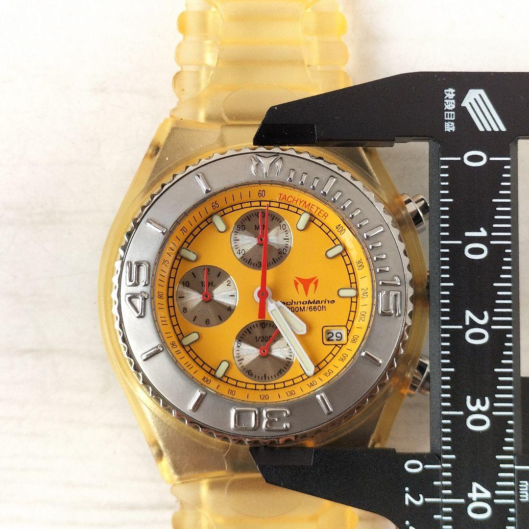 テクノマリーン　クロノグラフ　ダイバーズ　難あり　クオーツ稼働品