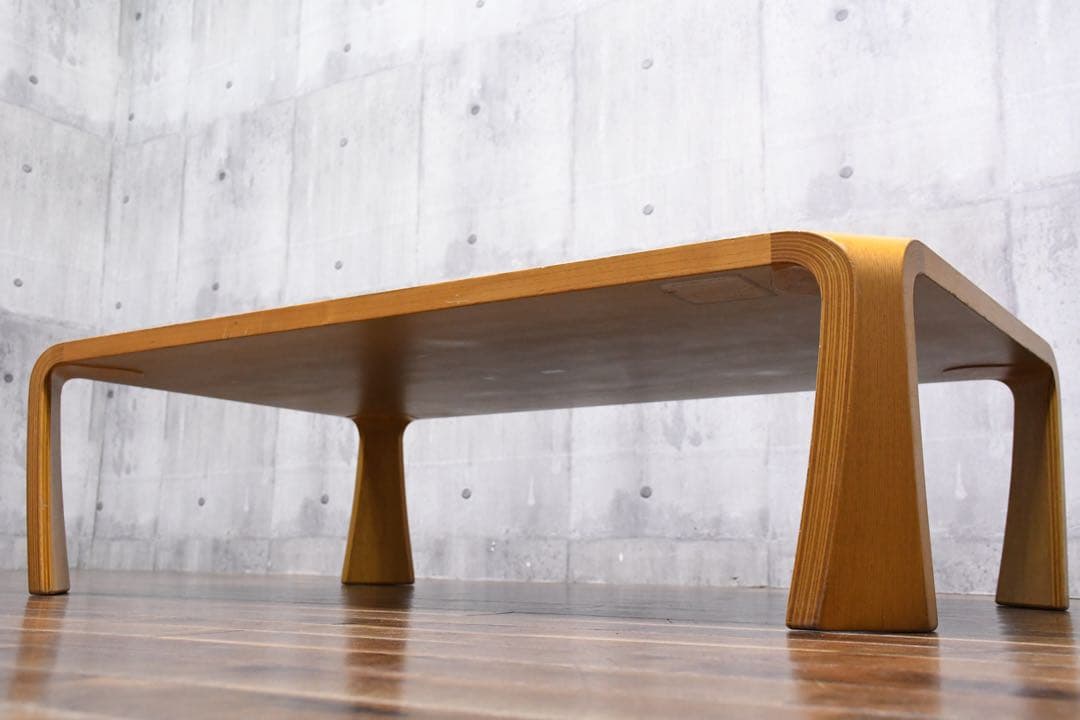 DLK166 Tendo 天童木工 乾三郎 ケヤキ 欅板目 座卓 ローテーブル