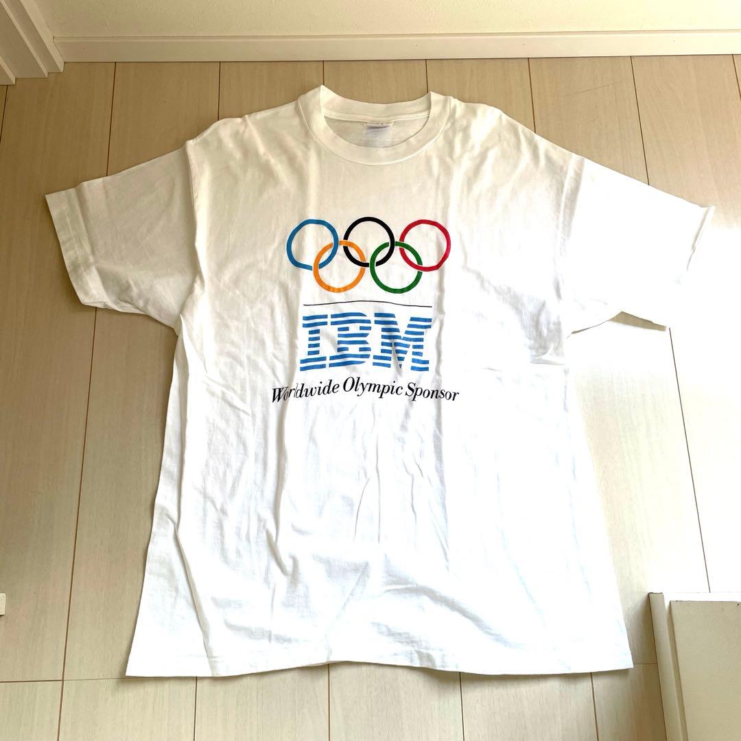 ヘインズ　Hanes IBM オリンピック スポンサー Tシャツ 白