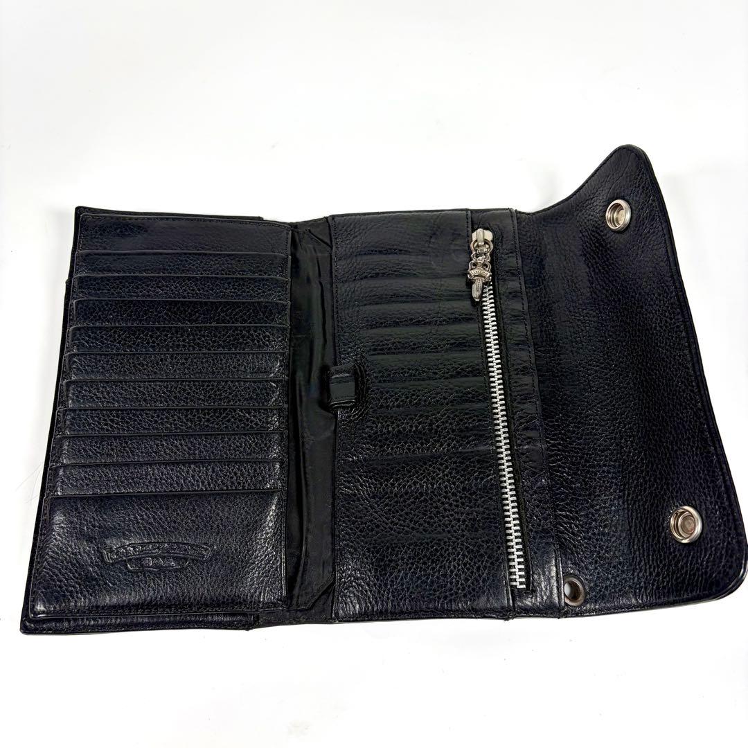 【美品】CHROME HEARTS クロムハーツ ウェーブウォレット インボイス