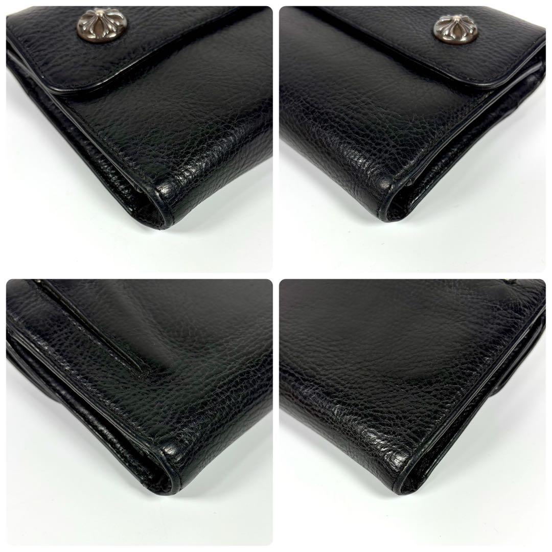 【美品】CHROME HEARTS クロムハーツ ウェーブウォレット インボイス