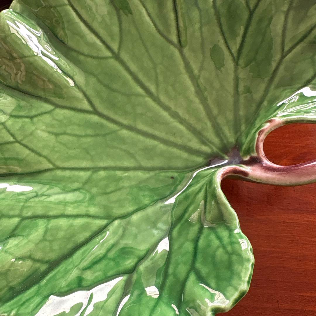 有田焼　福泉窯　皿　2客　ツワ型　ツワブキ　つわぶき　高級有田　18㎝