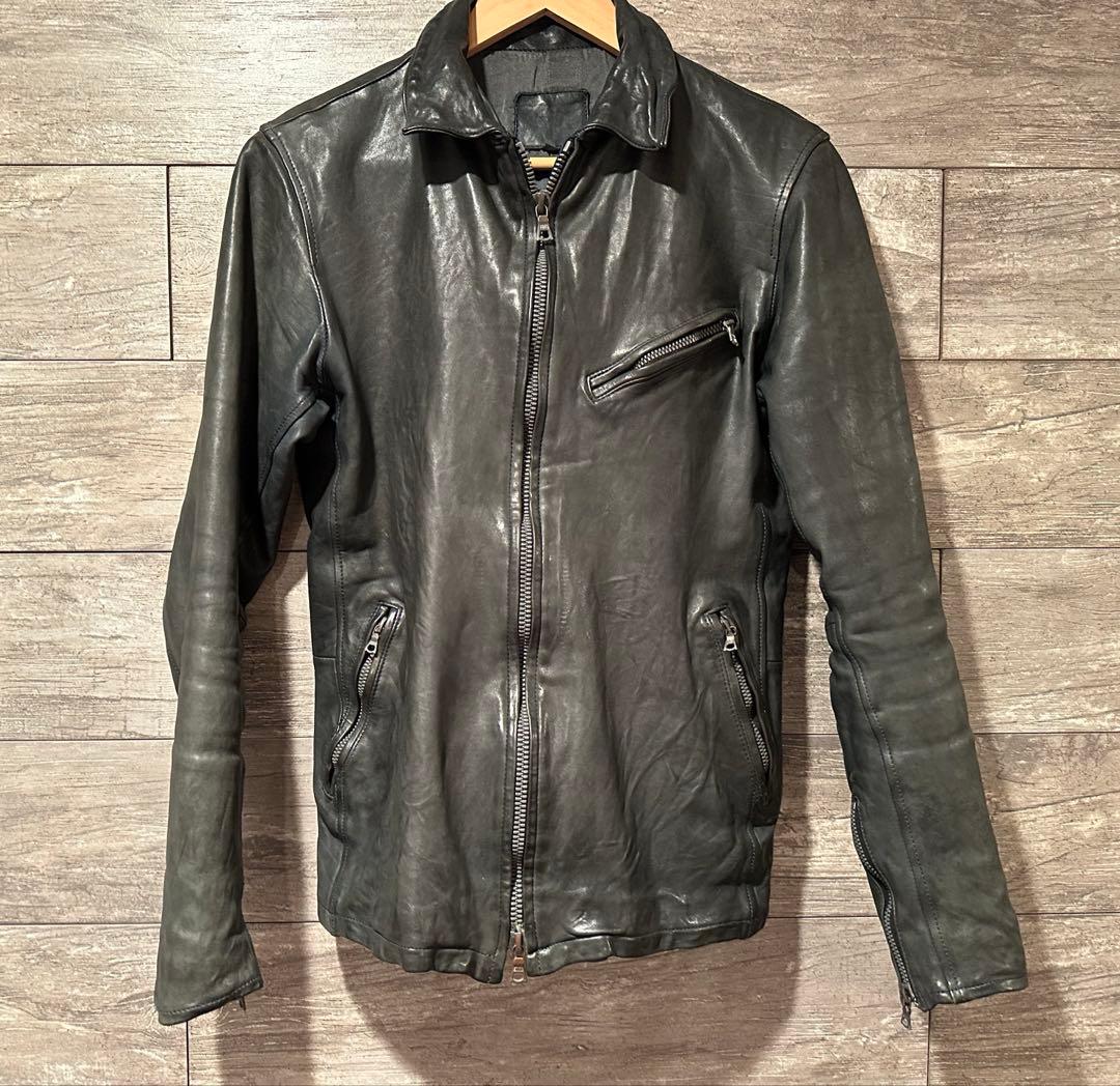 バックラッシュ　ベルギーショルダー　シングルライダース　XL レザージャケット