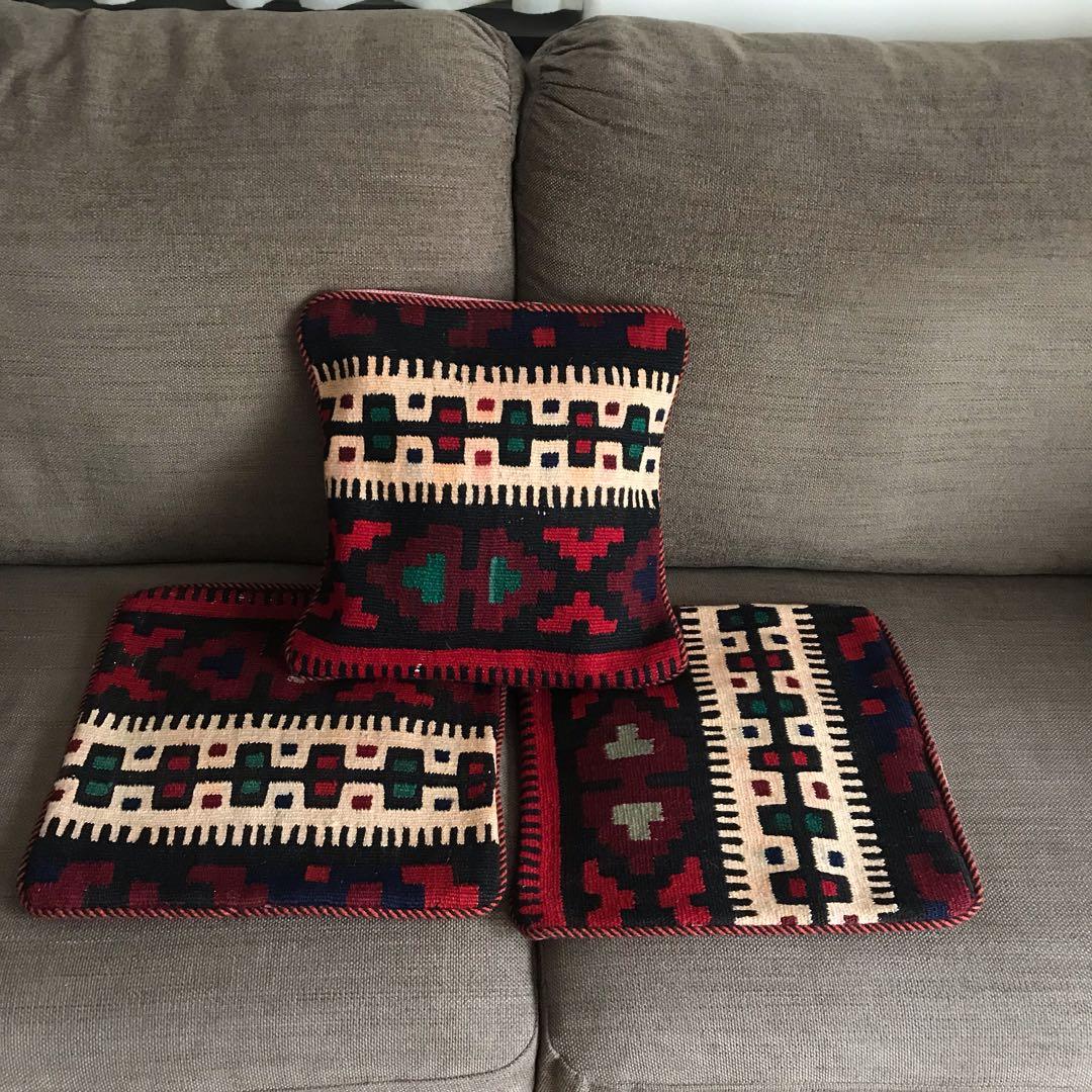 ☆値下げ☆オールドキリムのクッションカバー3枚セット