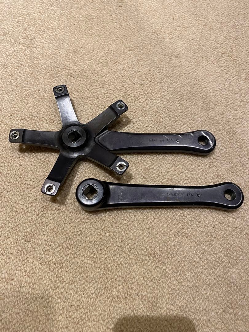 【165mm】スギノ75 クランク ピスト 競輪 シングルスピード ブルーラグ