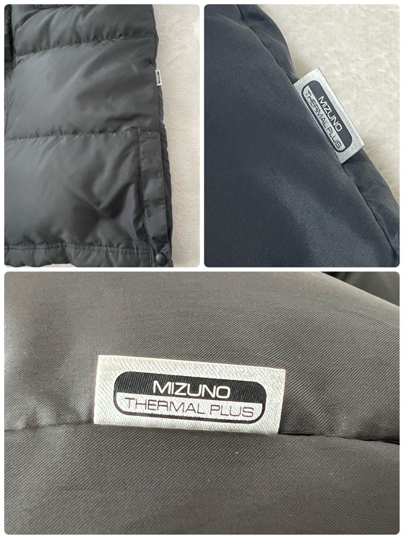 ミズノ　ダウン　ロング　ベンチコート　サーマルプラス　Oサイズ　ブラック