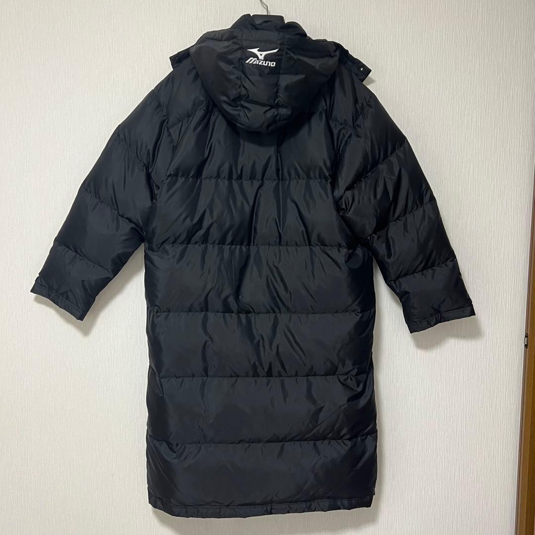ミズノ　ダウン　ロング　ベンチコート　サーマルプラス　Oサイズ　ブラック