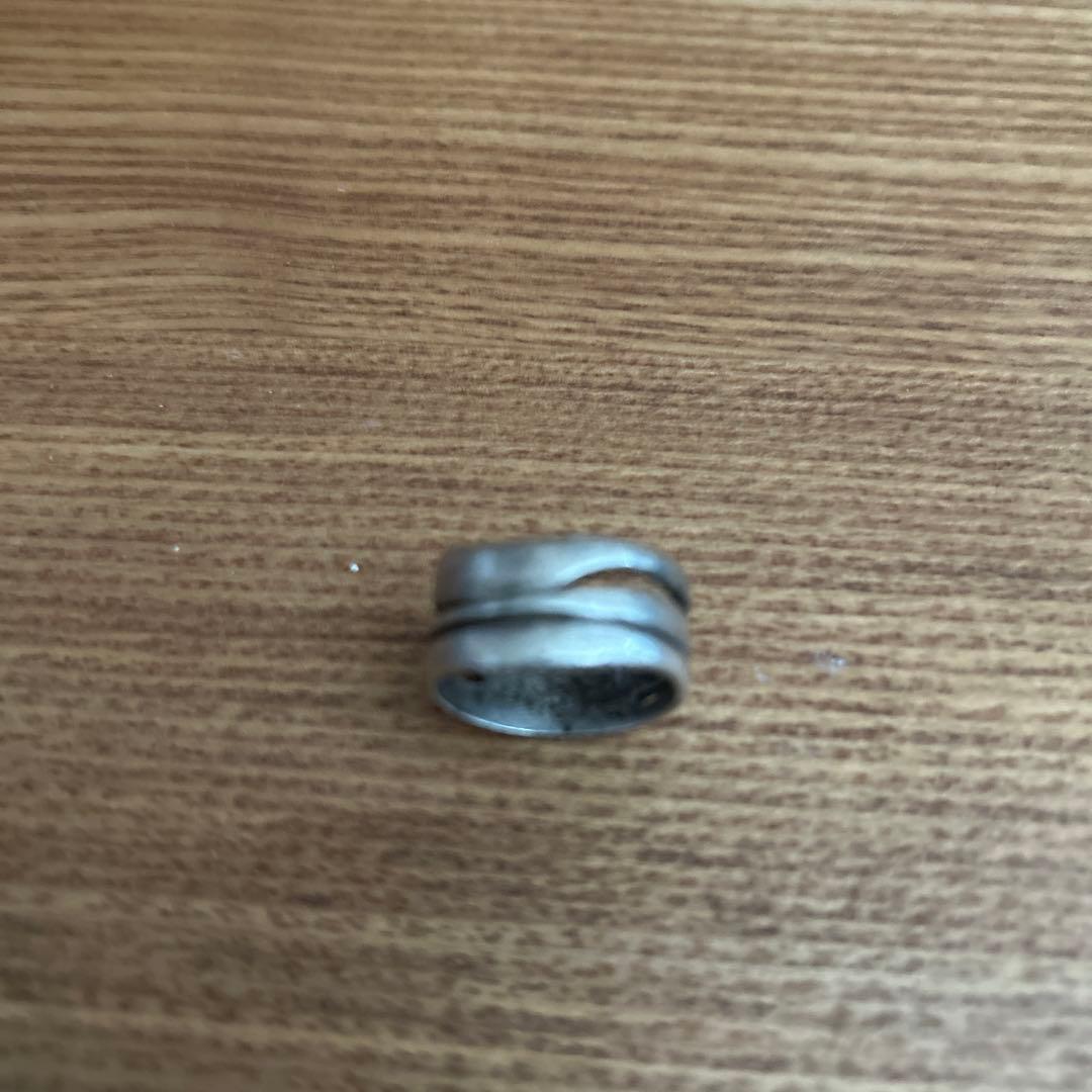 ハンドメイド シルバー 3連風リング