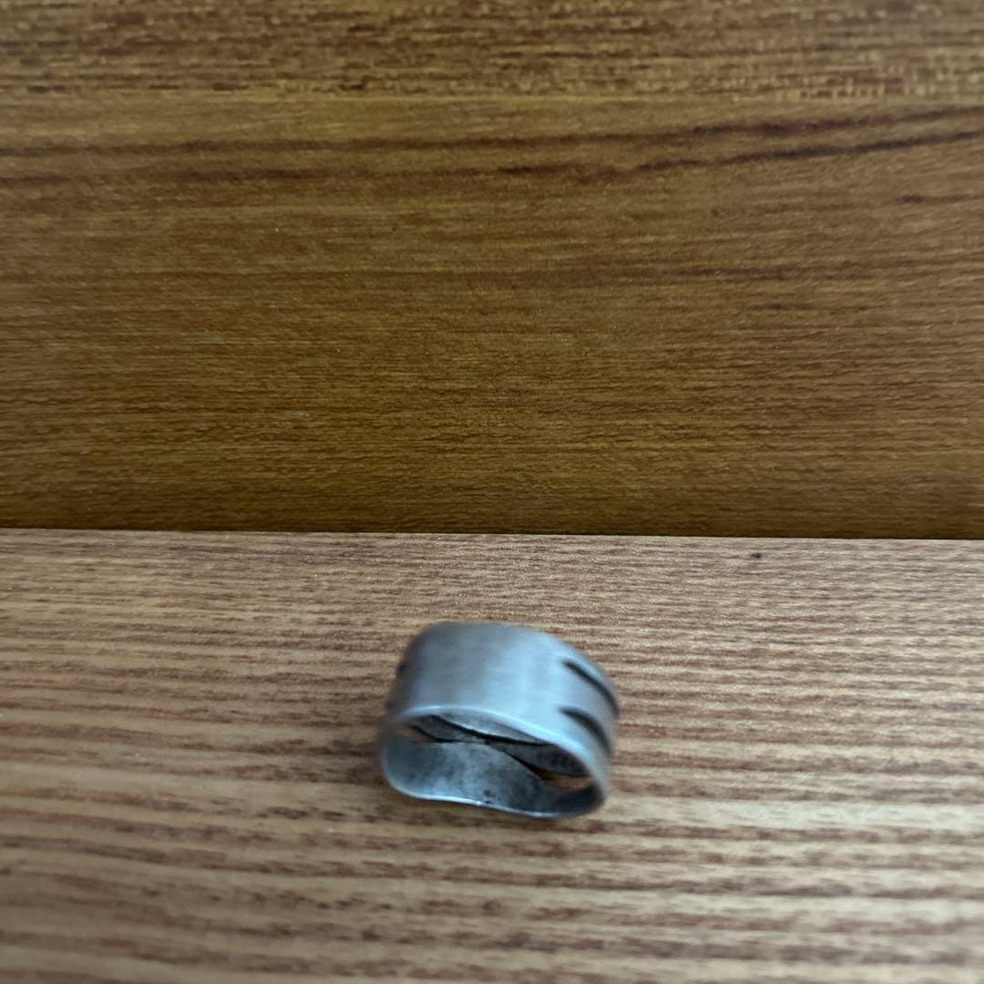 ハンドメイド シルバー 3連風リング