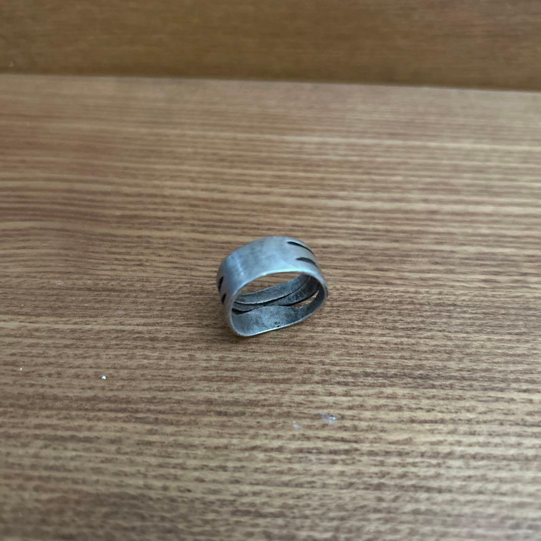 ハンドメイド シルバー 3連風リング